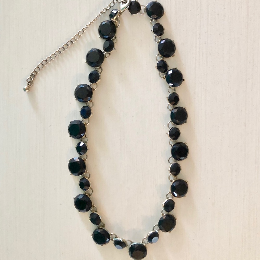 Necklace with black beads